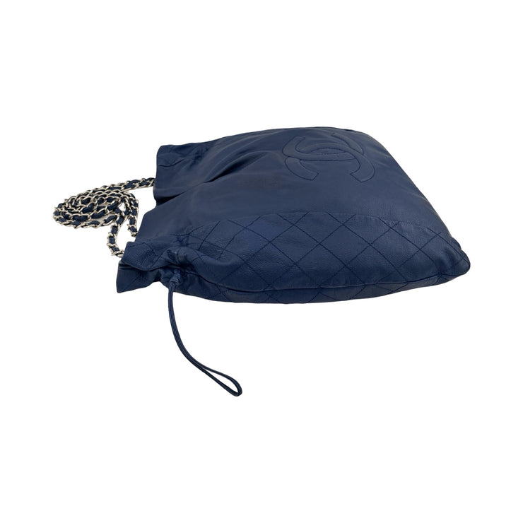 Chanel - CC Dark Blue Caviar 31 Timeless Drawstring Tote