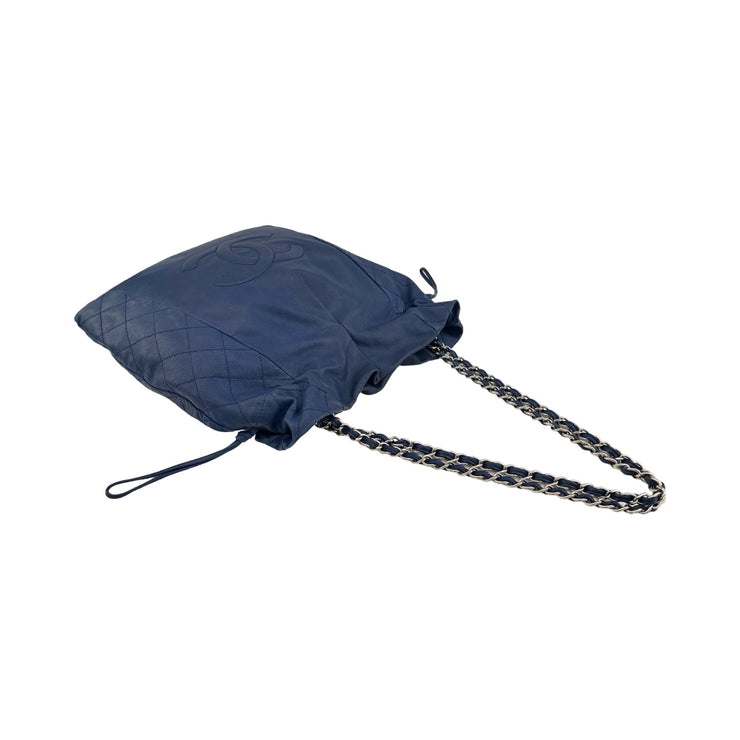Chanel - CC Dark Blue Caviar 31 Timeless Drawstring Tote