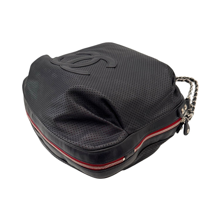 Chanel - CC Navy Perforated Large Baseball Spirit Bag