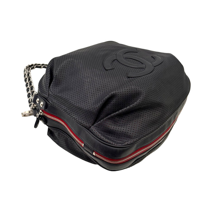 Chanel - CC Navy Perforated Large Baseball Spirit Bag