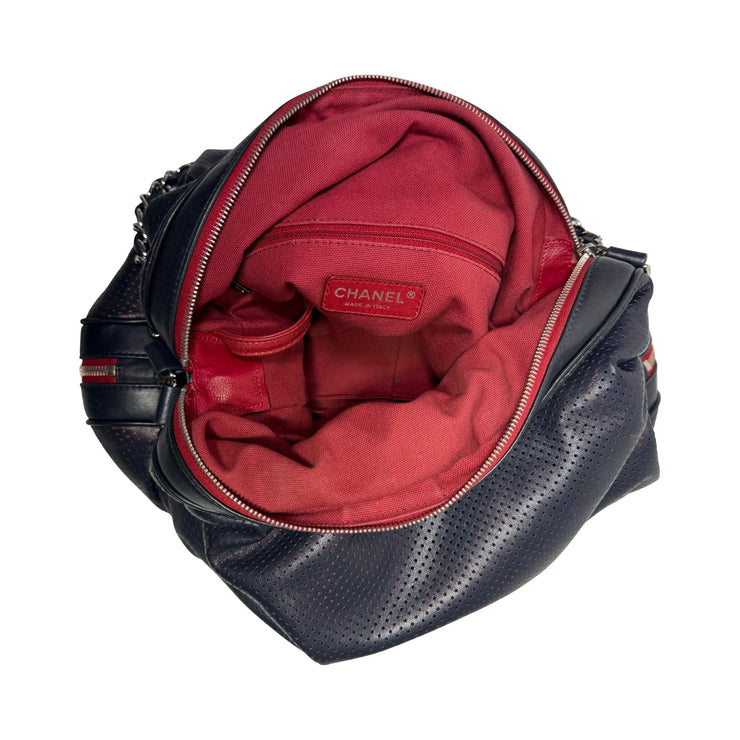 Chanel - CC Navy Perforated Large Baseball Spirit Bag