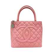 Chanel - CC Pink Quilted Caviar Medallion Tote