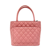 Chanel - CC Pink Quilted Caviar Medallion Tote