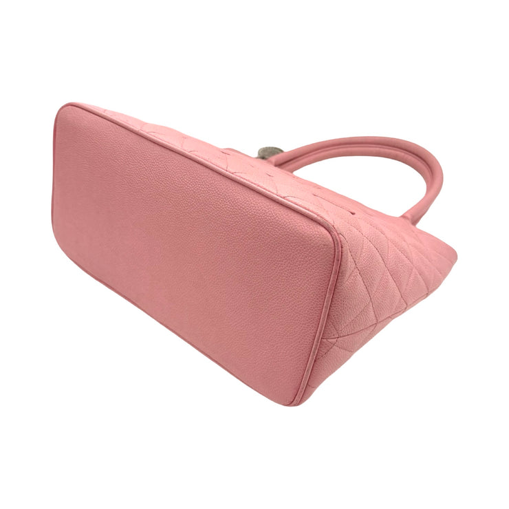 Chanel - CC Pink Quilted Caviar Medallion Tote
