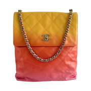 Chanel - CC Pink Yellow Orange Gradient Large Hobo Bag