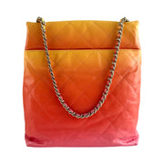 Chanel - CC Pink Yellow Orange Gradient Large Hobo Bag