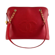 Chanel - CC Red Caviar Coco Ball Large Tote