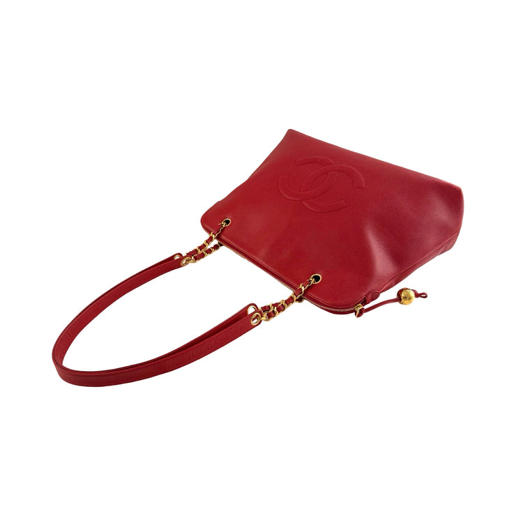 Chanel - CC Red Caviar Coco Ball Large Tote