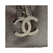 Chanel - CC Silver Luxe Ligne Bowler Bag