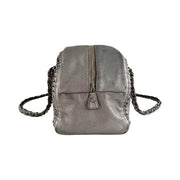 Chanel - CC Silver Luxe Ligne Bowler Bag