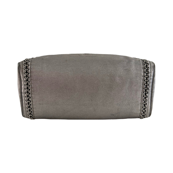 Chanel - CC Silver Luxe Ligne Bowler Bag