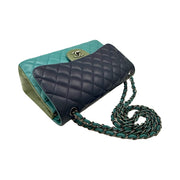 Chanel - CC Tricolor Quilted Lambskin Jumbo Double Flap