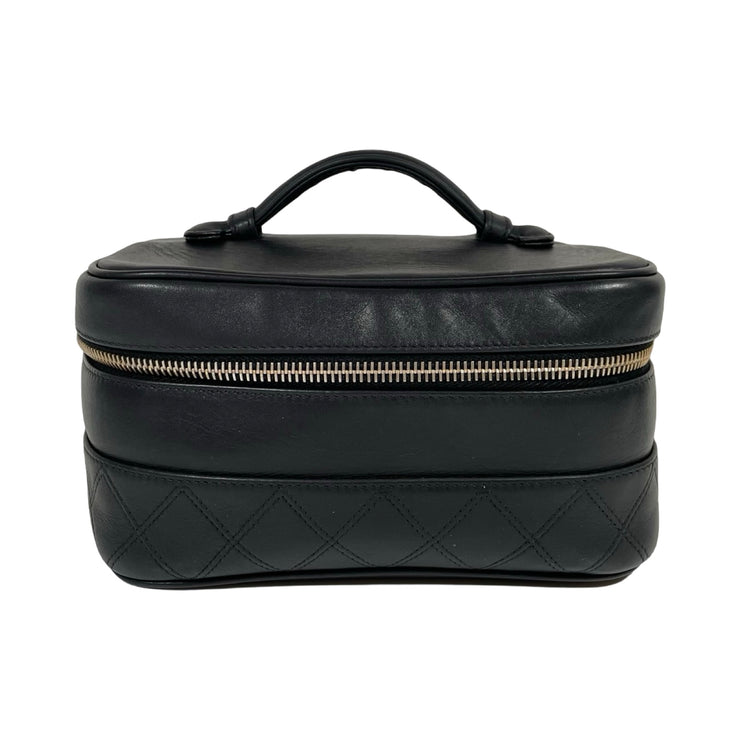Chanel - CC Vintage Bicolore Lambskin Vanity Cosmetics Handbag