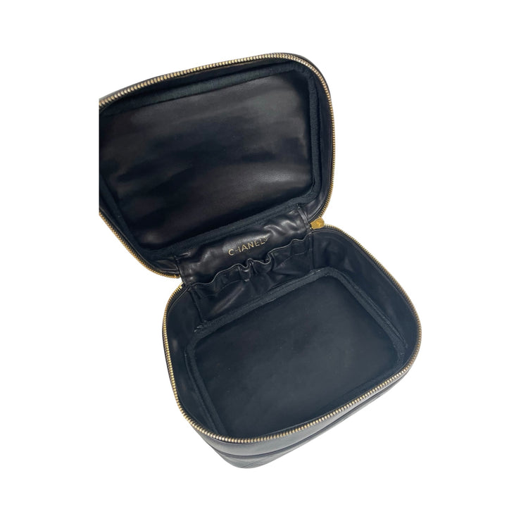 Chanel - CC Vintage Bicolore Lambskin Vanity Cosmetics Handbag