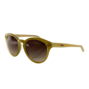 Chloe - Honey Round Sunglasses Grey Gradient Lens