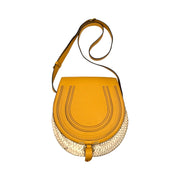 Chloe - Yellow Marcie Raffia Saddle Bag