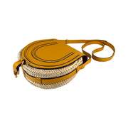 Chloe - Yellow Marcie Raffia Saddle Bag