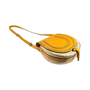 Chloe - Yellow Marcie Raffia Saddle Bag