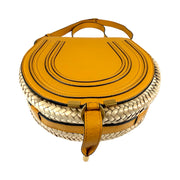 Chloe - Yellow Marcie Raffia Saddle Bag