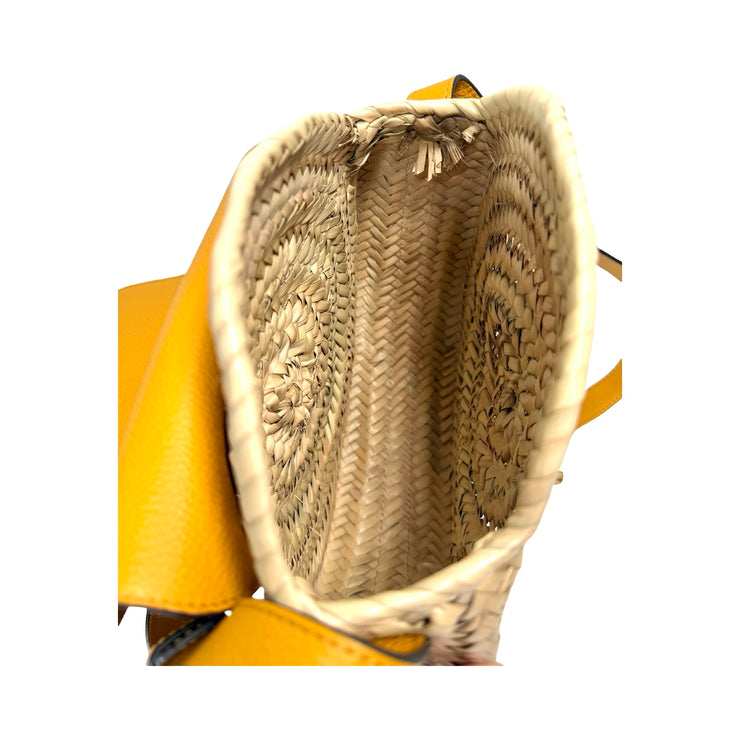 Chloe - Yellow Marcie Raffia Saddle Bag