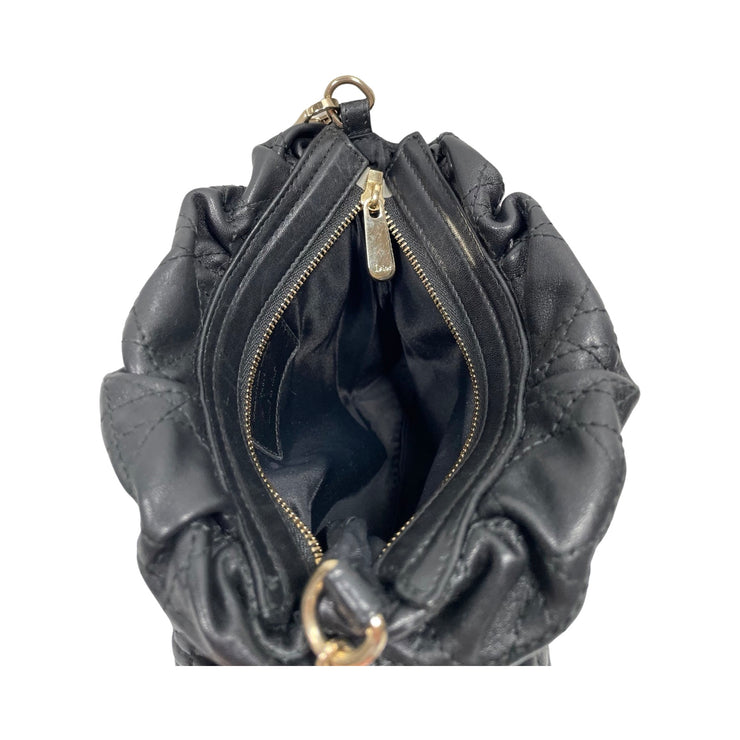 Christian Dior - Black Cannage Lambskin Chain Shoulder Bag