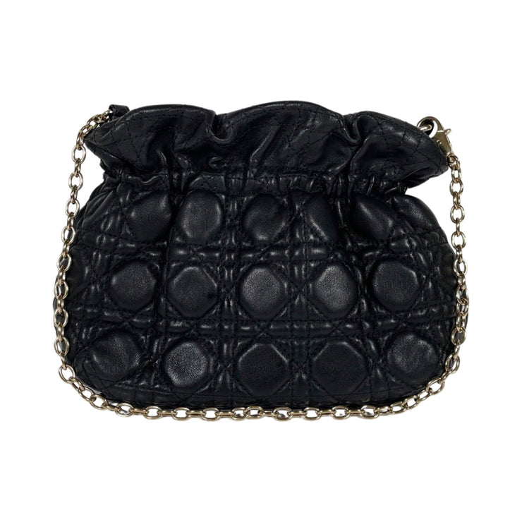 Christian Dior - Black Cannage Lambskin Chain Shoulder Bag