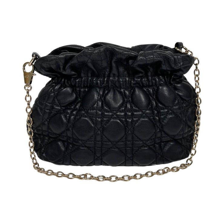 Christian Dior - Black Cannage Lambskin Chain Shoulder Bag
