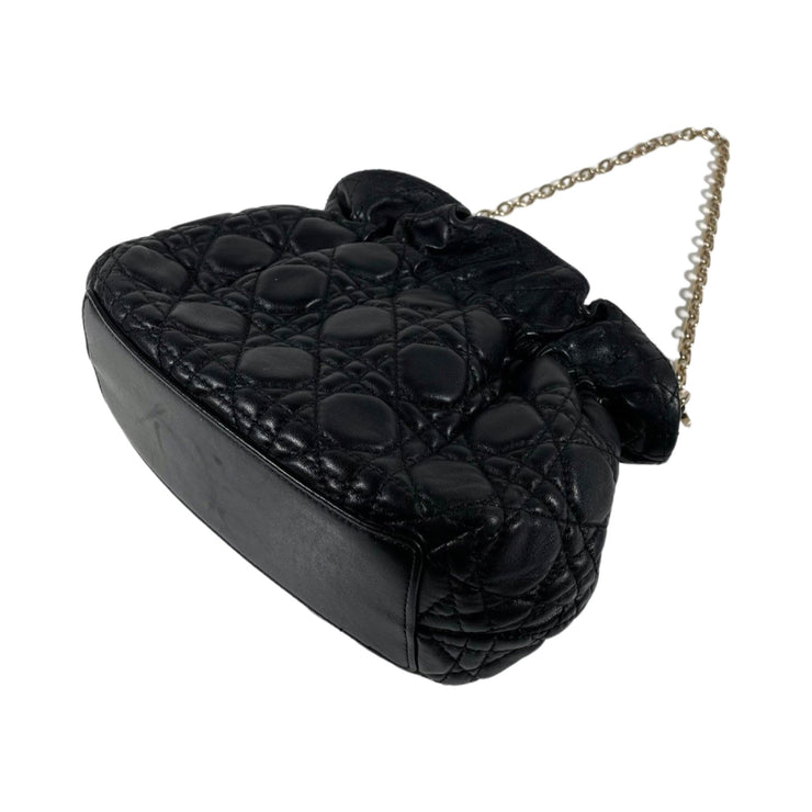 Christian Dior - Black Cannage Lambskin Chain Shoulder Bag