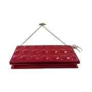 Christian Dior - Lady Dior Red Patent Leather Cannage Chain Pouch