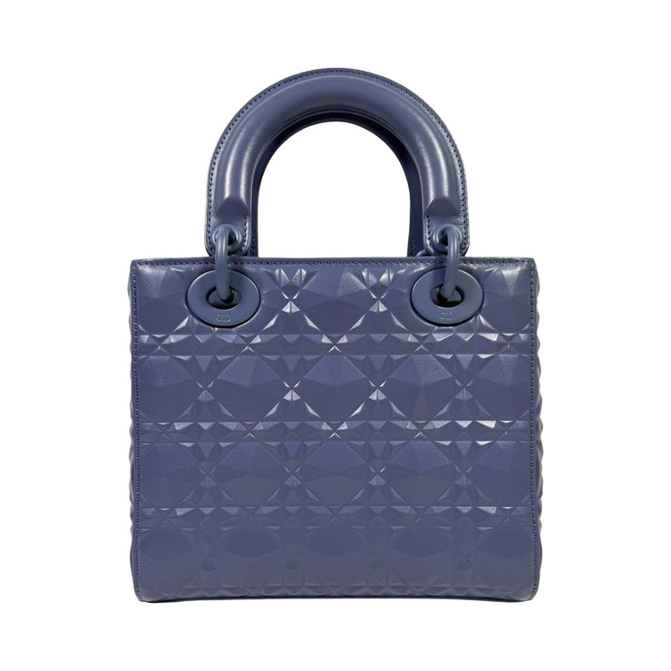 Christian Dior - My ABCDior Blue Diamond Cannage Small Lady Dior Bag