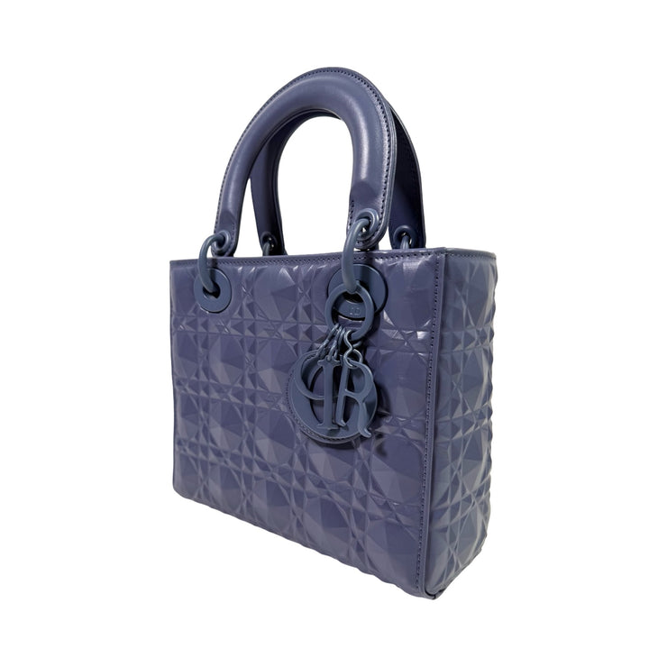 Christian Dior - My ABCDior Blue Diamond Cannage Small Lady Dior Bag