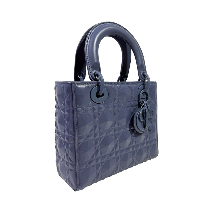 Christian Dior - My ABCDior Blue Diamond Cannage Small Lady Dior Bag