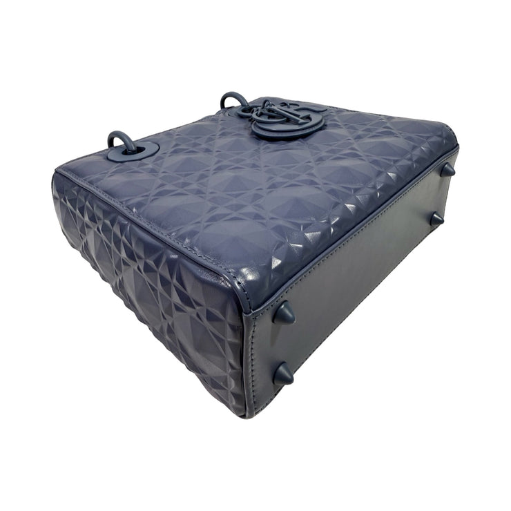 Christian Dior - My ABCDior Blue Diamond Cannage Small Lady Dior Bag