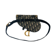 Christian Dior - Blue Oblique Jacquard Saddle Waist Pouch Belt Bag