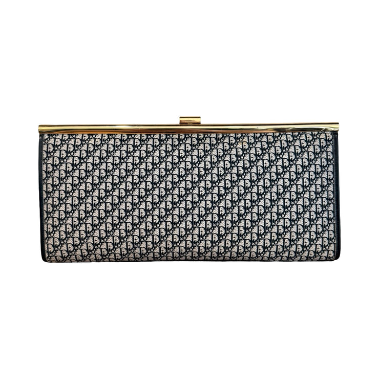 Christian Dior - Vintage Navy Mini Trotter Canvas Clutch