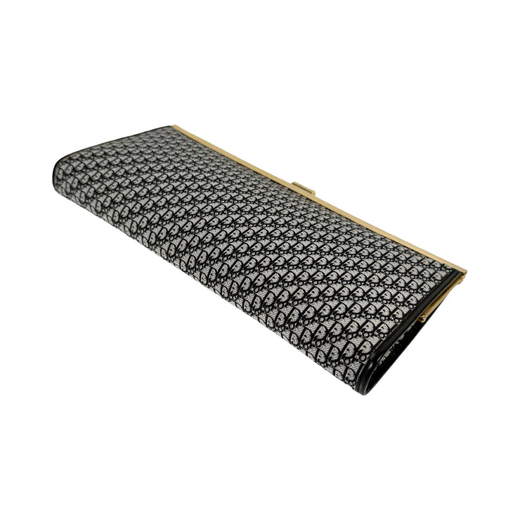 Christian Dior - Vintage Navy Mini Trotter Canvas Clutch