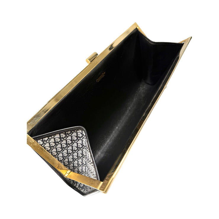 Christian Dior - Vintage Navy Mini Trotter Canvas Clutch