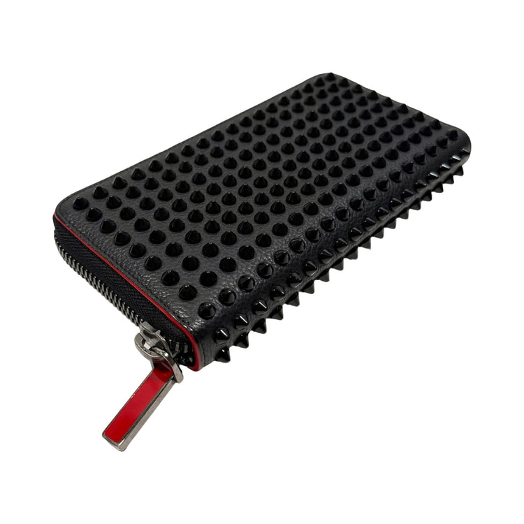Christian Louboutin Black Panettone Spike Leather Wallet – FOMO
