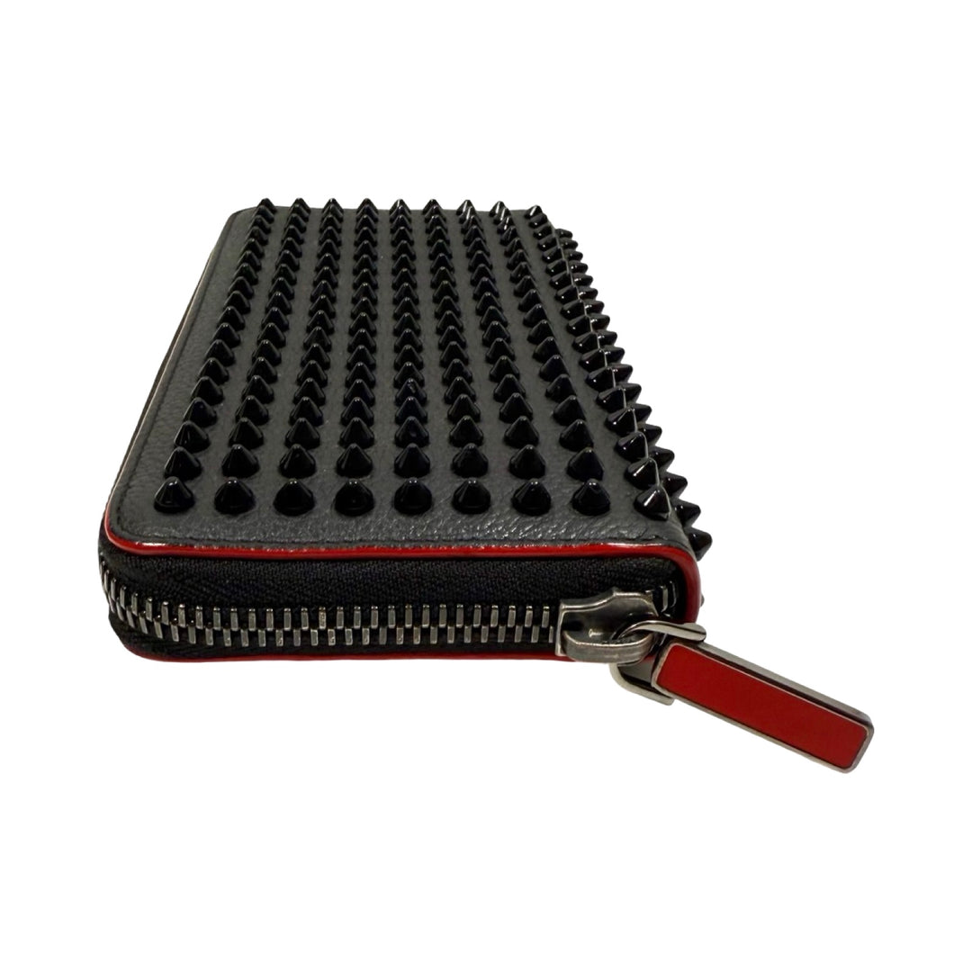 Christian Louboutin Black Panettone Spike Leather Wallet – FOMO