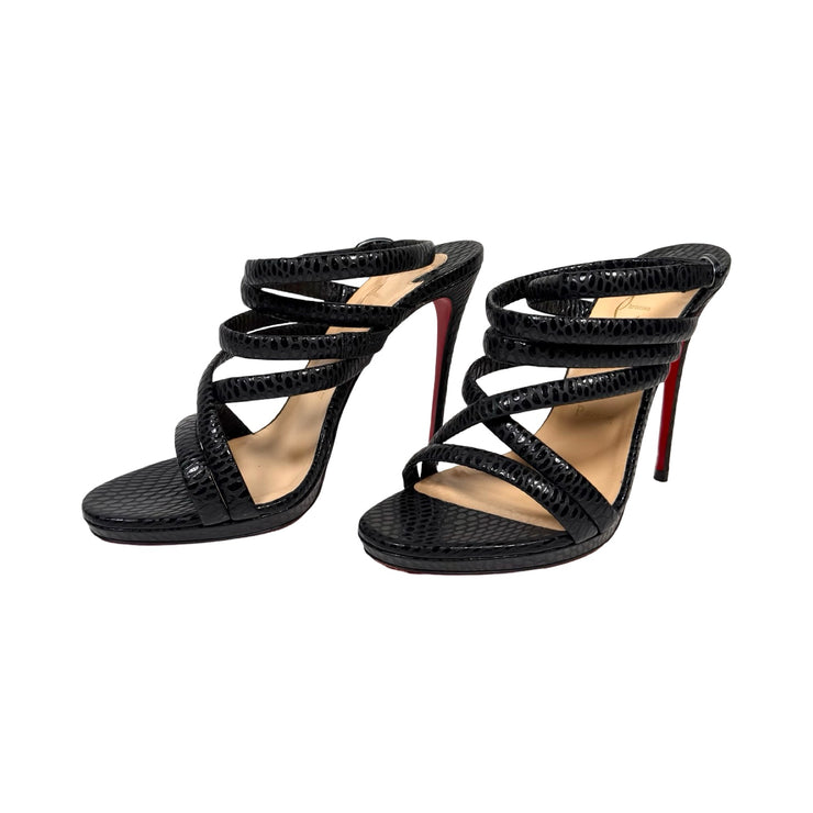 Christian Louboutin - Cleissimo 85 Calf Jurassic Black 39