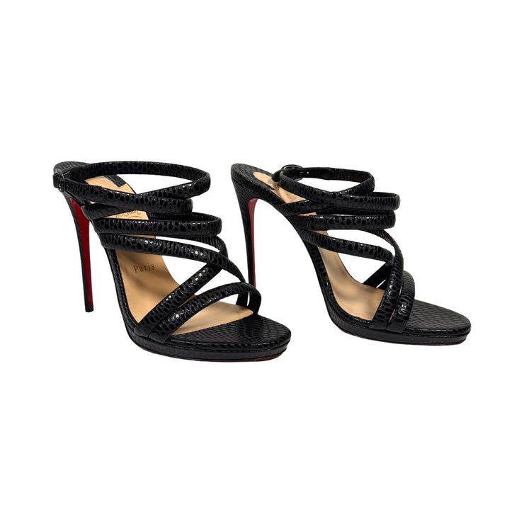 Christian Louboutin - Cleissimo 85 Calf Jurassic Black 39