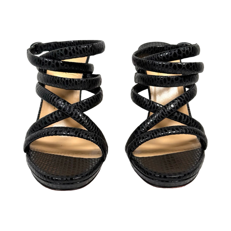 Christian Louboutin - Cleissimo 85 Calf Jurassic Black 39