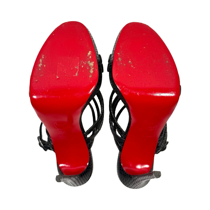 Christian Louboutin - Cleissimo 85 Calf Jurassic Black 39
