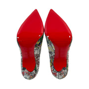 Christian Louboutin - Decollette 100 Pailllette Loubitag Silver Sequin Pumps