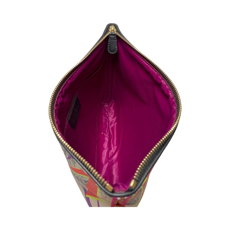 ETRO - Psychedelic Multicolor Coated Canvas Zip Clutch