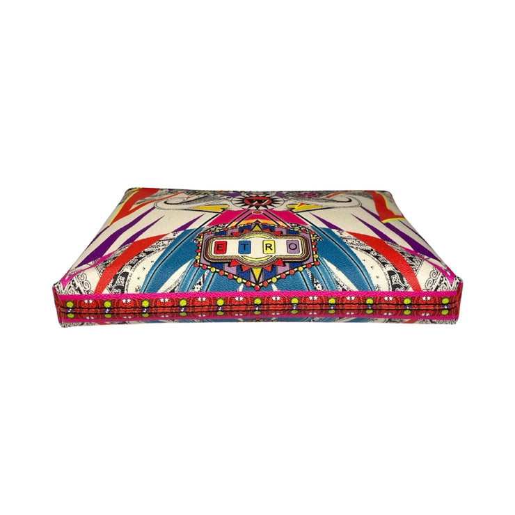 ETRO - Psychedelic Multicolor Coated Canvas Zip Clutch