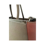 Fendi - 2Jours Tri Color Vitello Leather Tote
