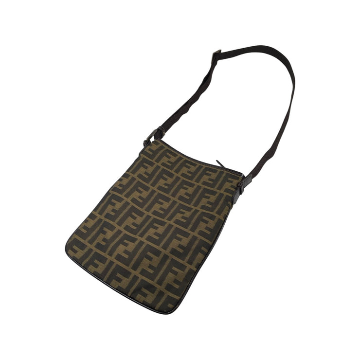 Fendi - FF Zucca Brown Canvas Crossbody Shoulder Bag