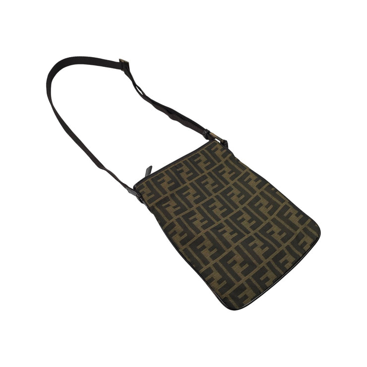 Fendi - FF Zucca Brown Canvas Crossbody Shoulder Bag