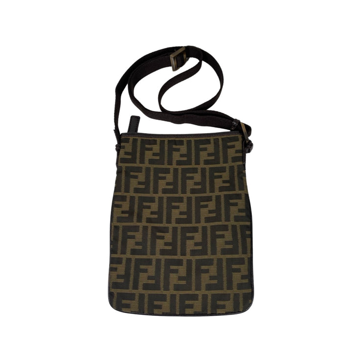 Fendi - FF Zucca Brown Canvas Crossbody Shoulder Bag
